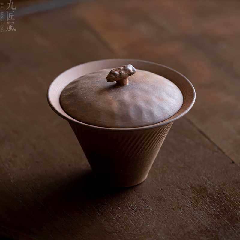 手工粗陶盖碗复古老岩泥太湖石二才泡茶器家用陶瓷功夫茶具茶碗,畜牧/养殖物资,畜牧/养殖器械,淘宝优惠券,粉丝福利购,淘宝优惠卷