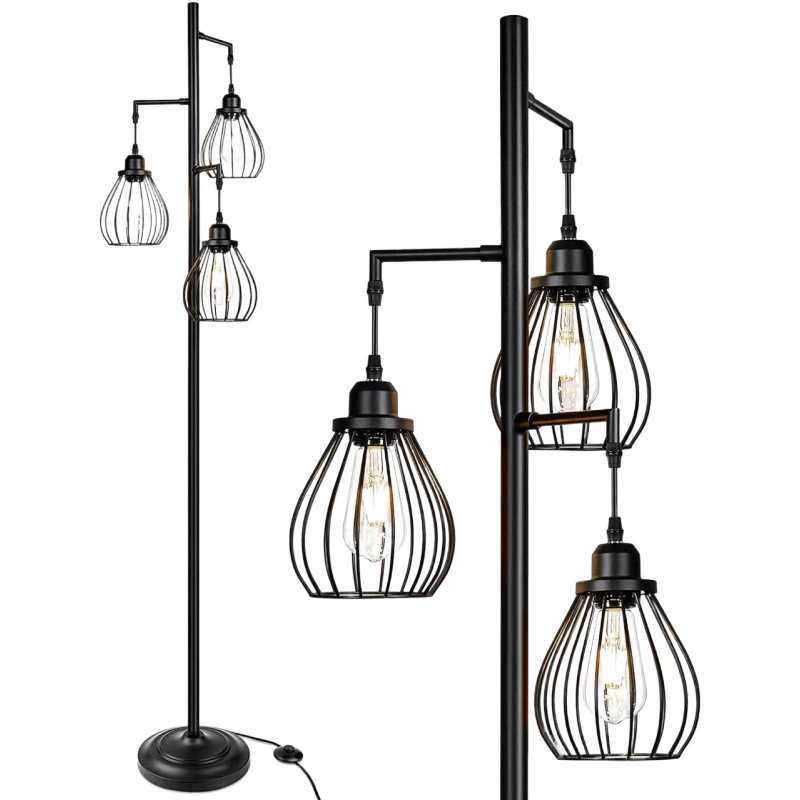 客厅落地灯美式乡村复古工业风调亮度树形站立灯定制亚马逊沃尔玛
