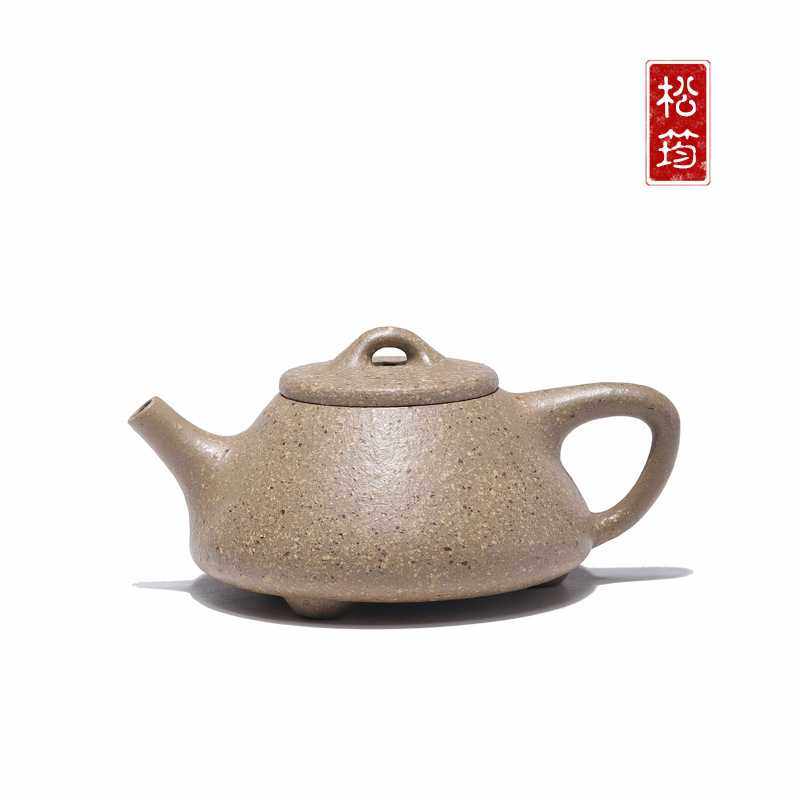 原矿粗砂16目段泥纯手工子冶石瓢210ML宜兴紫砂壶功夫泡茶壶茶具