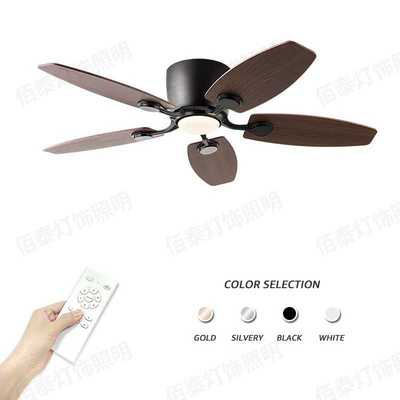 亚马逊新款吊扇灯ceiling fan 客厅餐厅卧室吸顶风扇灯42寸直叶