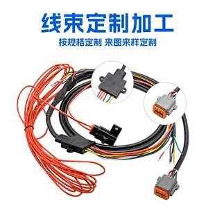 汽车ADAS辅助驾驶线束定制加工DT06-08S带PCB板注塑连接线加工
