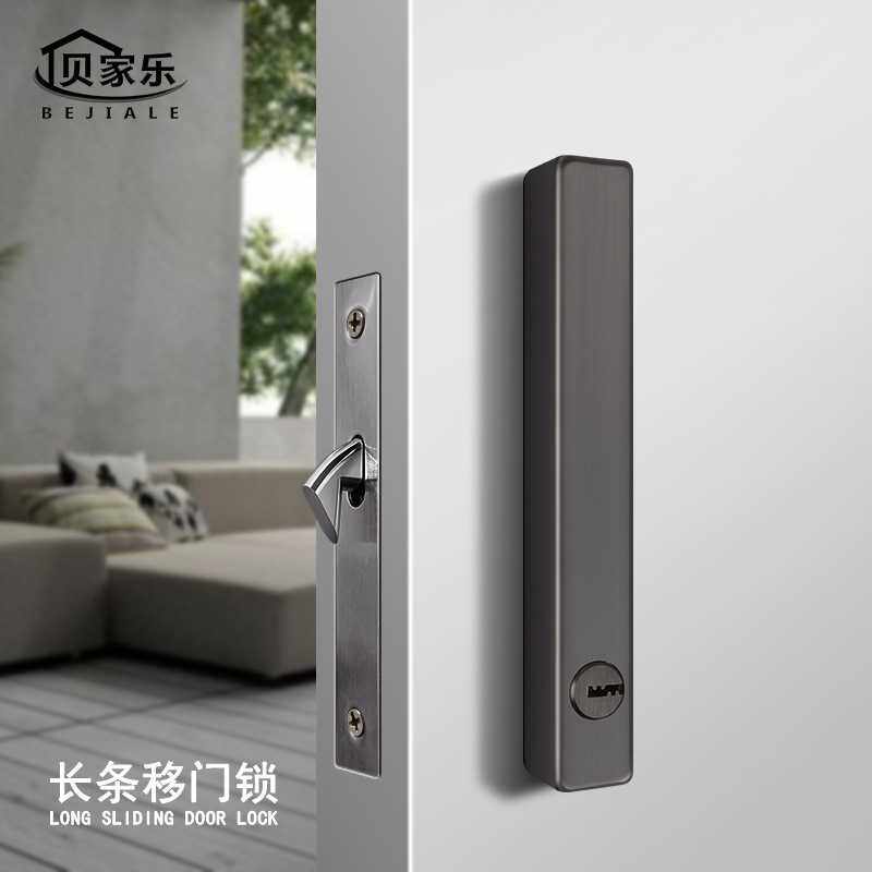 简约锌合金移门钩锁厨房阳台平移木门单钩锁卫生间浴室推拉移门锁