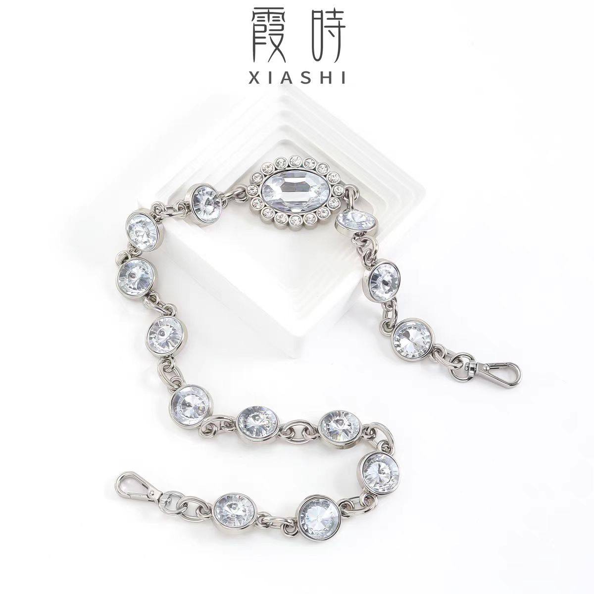 邂逅霞时手链，点亮腕间星河，适用miumiu斜挎水晶包及腋下包挂件