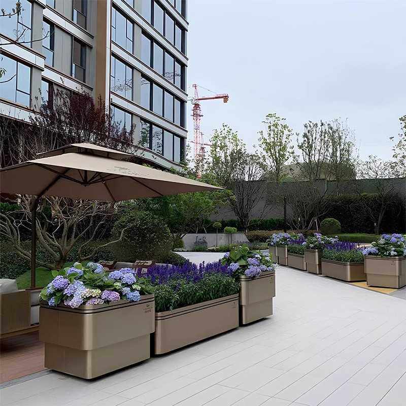 户外创意不锈钢花箱组合商业街道铁艺花箱隔断售楼部成品花坛外摆,电子元器件市场,其它元器件,淘宝优惠券,粉丝福利购,淘宝优惠卷