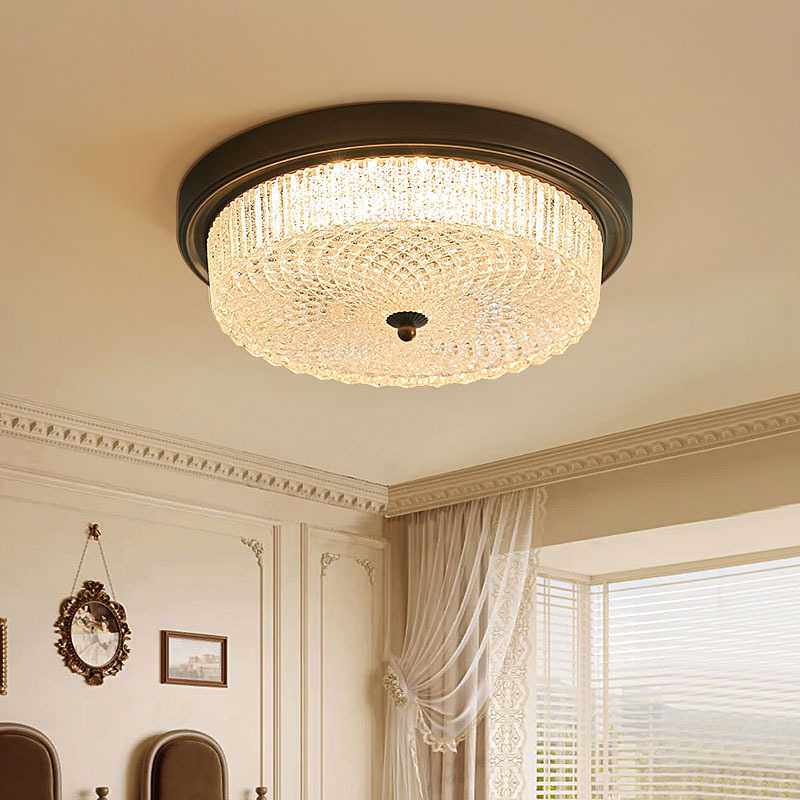 卧室吸顶灯美式复古房间主卧灯具法式中古风高级感衣帽间玄关灯饰