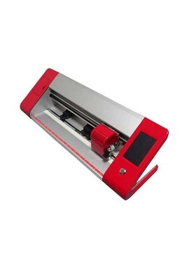 红色桌面式刻字机TT450mm台式刻字机PP反光膜PVC材料切割雕刻机器