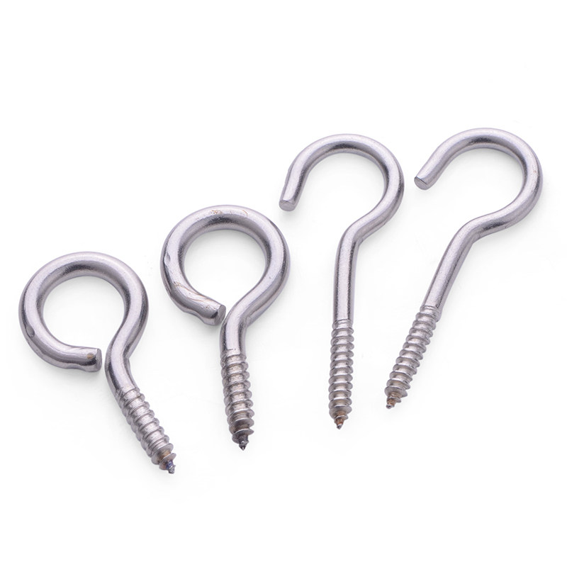304不锈钢羊眼自攻螺丝带钩吊环螺钉带圈手拧膨胀螺丝5/6/8/10号,电子元器件市场,按钮,淘宝优惠券,粉丝福利购,淘宝优惠卷