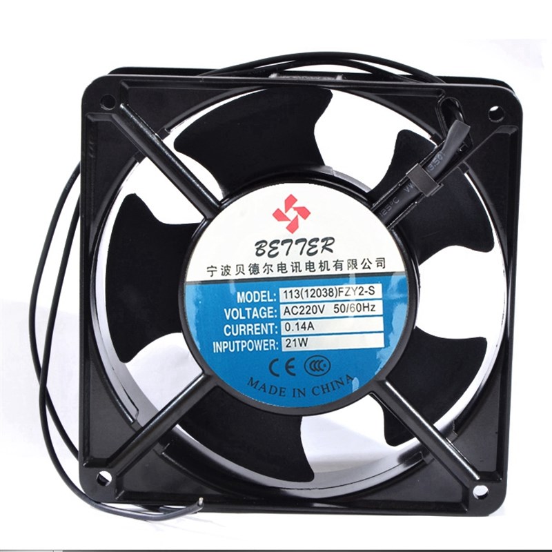 全新贝德尔113FZY2-S/B(12038) 220V轴流风机JF1238 焊机散热风扇