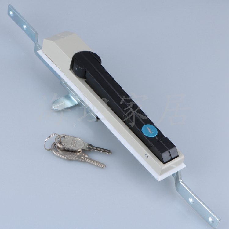 海坦  MS829天地连杆锁 威图柜锁 黑色把手锁 配电柜开关柜锁