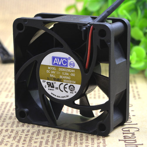 原装 AVC 6025 24v 0.25a 6CM 6厘米 2线 变频器风扇 DS06025B24H