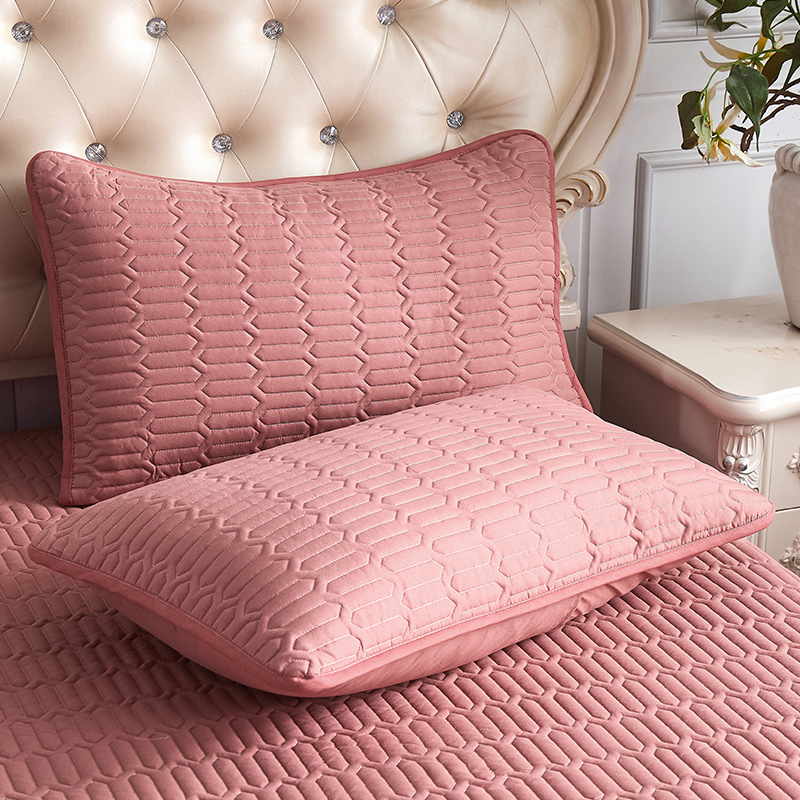 夹棉枕套一对装绗缝枕芯罩枕头套家用枕头皮单双人内胆套4V8 x74c