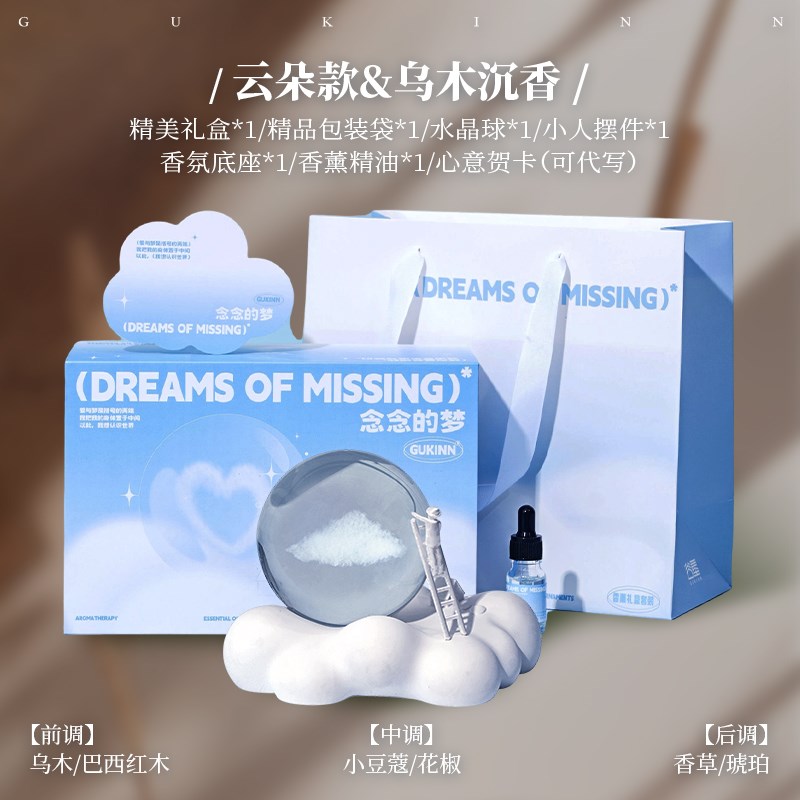 水晶球夜灯d摆件扩香石无火香薰礼盒生日礼物女生闺蜜实用的高级