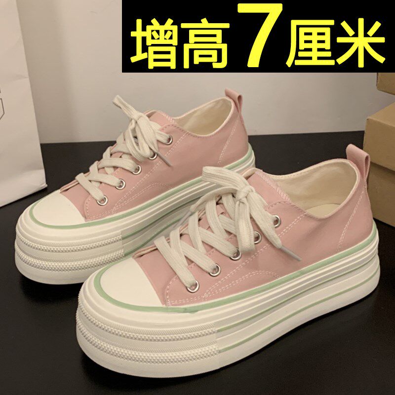 白色帆布鞋女款i2025新款春帆布鞋