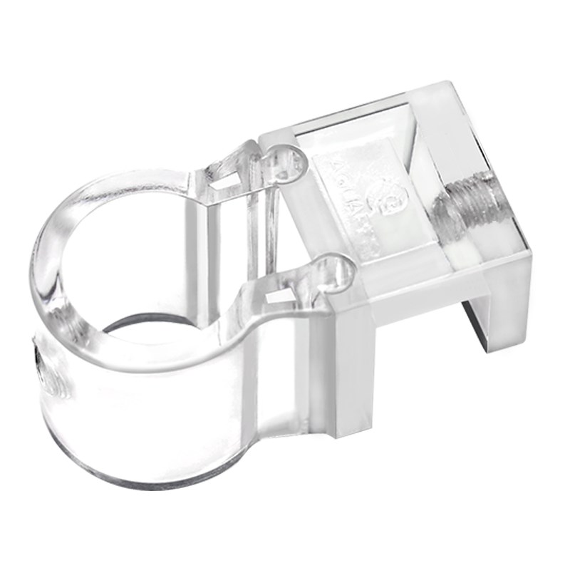 羡鱼鱼缸分体式进出水管固定夹高透硬PC材质固定架固定喂食缸管夹