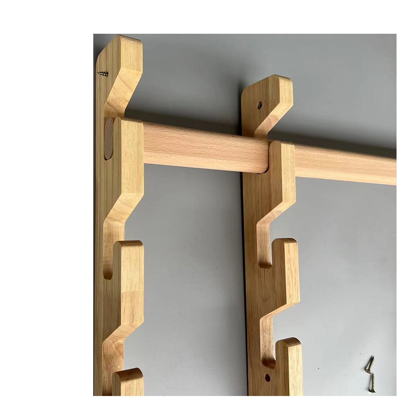 恺蓝儿童衣柜挂衣杆衣柜内实木挂衣杆免打孔可调节衣柜杆任意撑