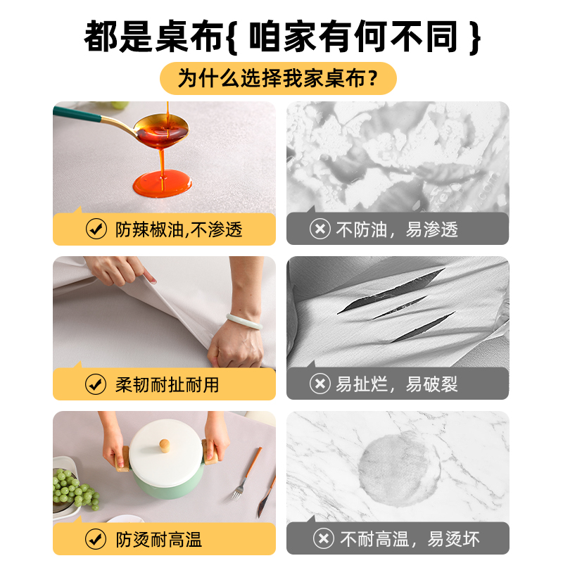 新款桌布免洗防油防水长方形餐桌布桌面垫茶几台布学生书桌垫pvc