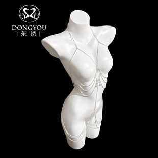 东诱性感身体链全身项链乳链胸链腰链一体金属女式装饰链锁骨链条