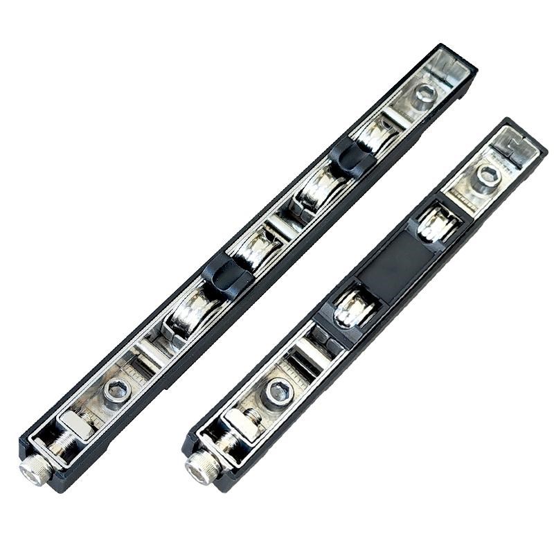 钻新推拉门移门下轨道滑轮不锈钢轴承防水防锈耐用极窄快装型纯钢