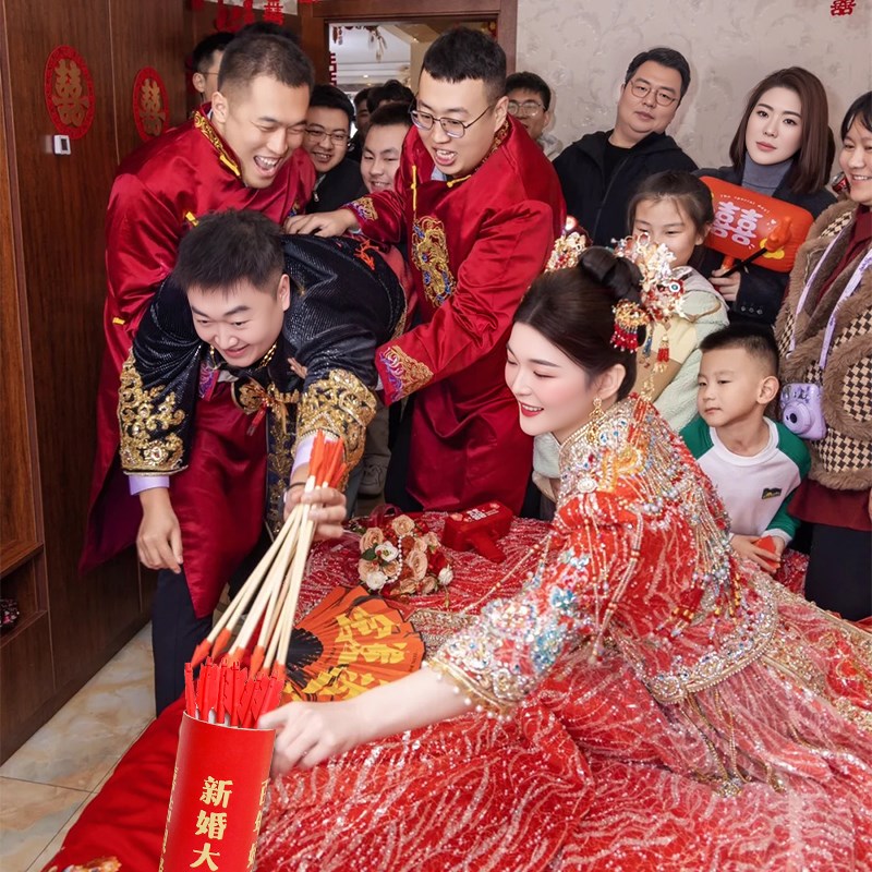 结婚接亲游戏道具投壶羽箭互动婚礼堵门整蛊新郎伴郎创意拍照套餐