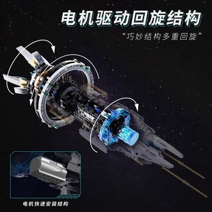 空间站积木模型男孩拼装 2025新款 航天飞船拼图10玩S具8礼物6到12