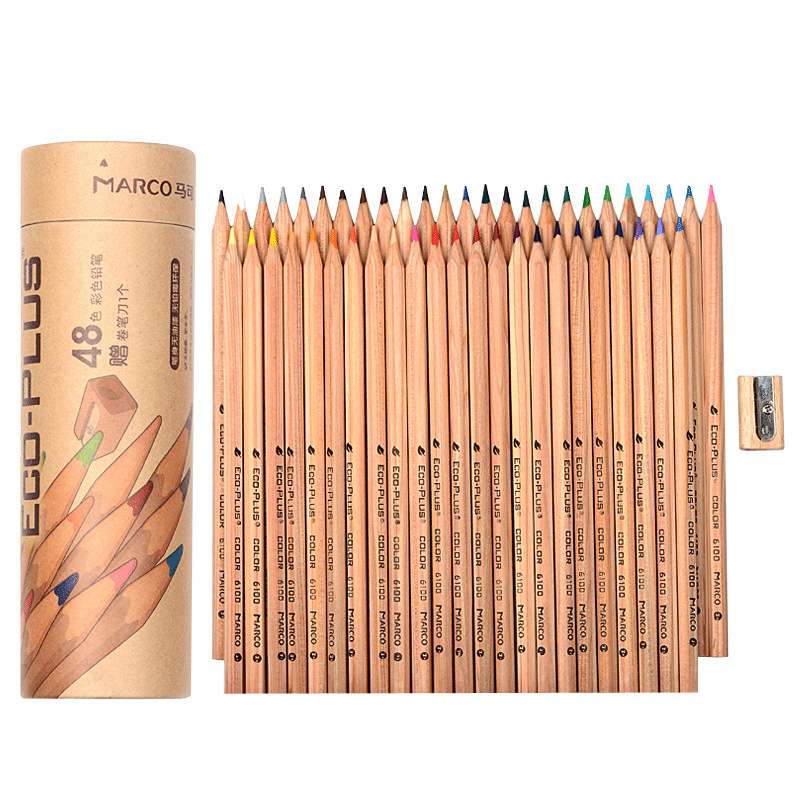 马可Marco油性水溶性彩色铅笔素描手绘48色72色水溶款马克彩铅笔