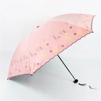 阳光之恋太阳伞小巧便携遮阳伞防晒防紫外线三折伞雨伞女晴雨两用