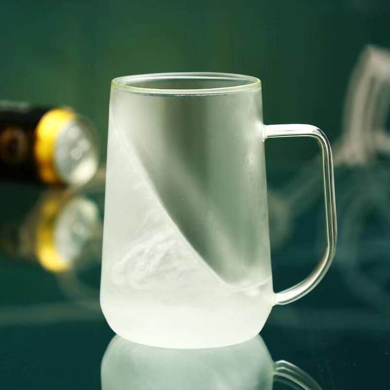 冰冻可结冰啤酒杯即酒杯高硼硅双层玻璃杯可冻冷新品啤冷杯