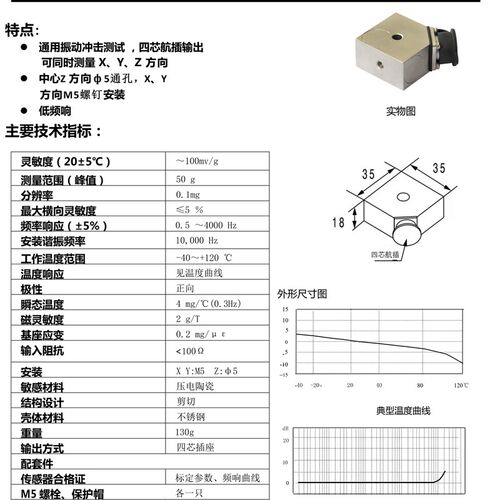 振臣ZC1002LS ICP/IEPE250g三轴加速度传感器 三向加速度传感器