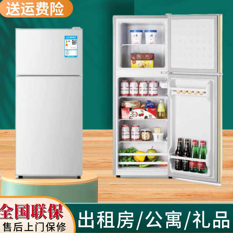 双开门冰箱小型家用单人出租房宿舍公寓大容量节能冷冻小电冰箱