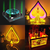 发光酒座KTV酒吧夜总会创意充电式 托架洋酒XO香槟LED激光发光酒架