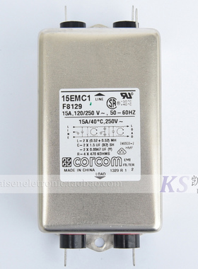 15EMC1 EMC F8129 1-6609037-4 Corcom 15A 跑步机用抗干扰滤波器