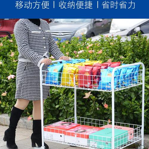 带扶手促销花车货架寿司折叠地推户外可移动展台摆摊小推车甜品摊