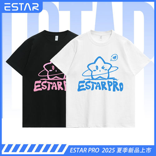 eStarPro花海签名贴布情侣款T恤