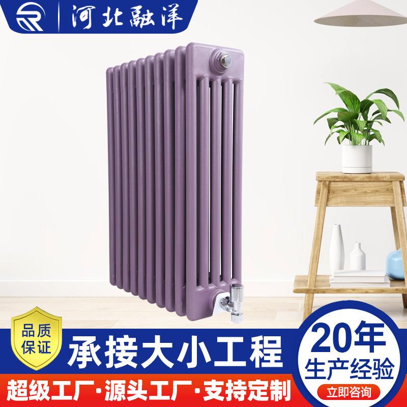 钢五柱暖气片车间工程用钢制柱式暖气片工业钢五柱水暖散热器定制