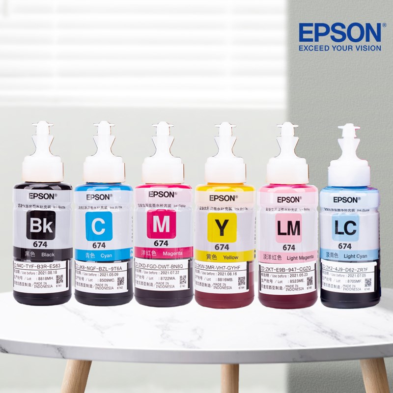 原装爱普生674墨水L801 L805 L810 L1800照片打印机墨水