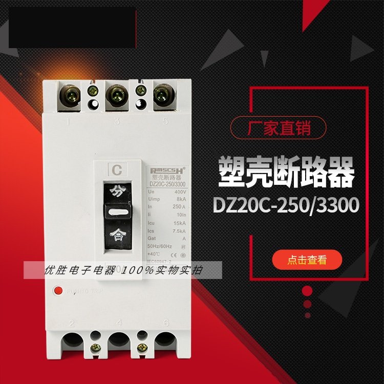 DZ20Y-250/3300 250A  400A 三相空气开关 塑壳断路器  银点