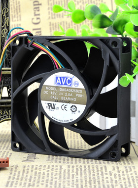 原装 AVC DASA0925B2S 12V 2.0A 9CM 9025 4线PWM 温控风扇