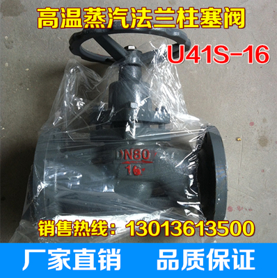 U41S16高温柱塞阀 蒸汽阀锅炉法兰柱塞阀DN15 20 25 32 40 50 65