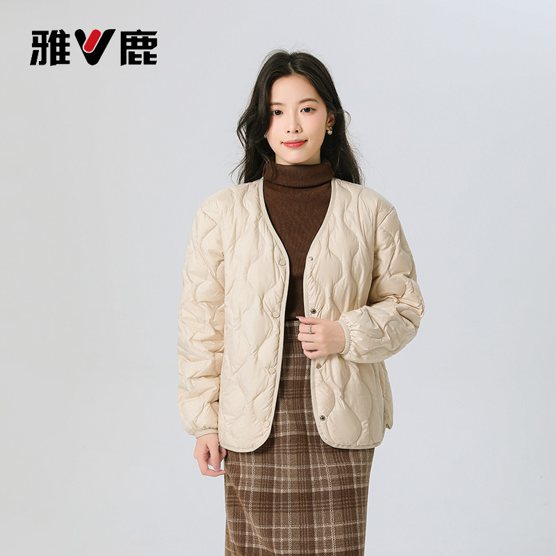 雅鹿轻薄女士内胆羽绒服秋冬外套