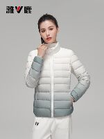 Yalu 2025 Lightweight stand-up collar down jacket for women, a short and lightweight autumn and winter women's gradient color winter trendy coat thumbnail 8