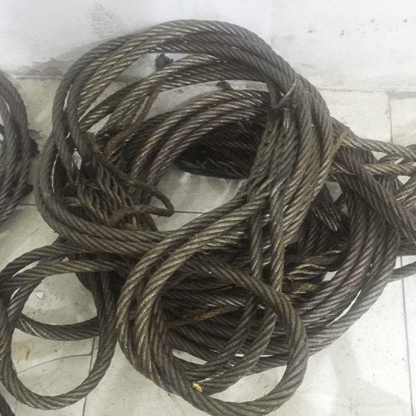 钢丝绳  手工编织带两头圈起重吊物绳 光面油性钢丝绳
