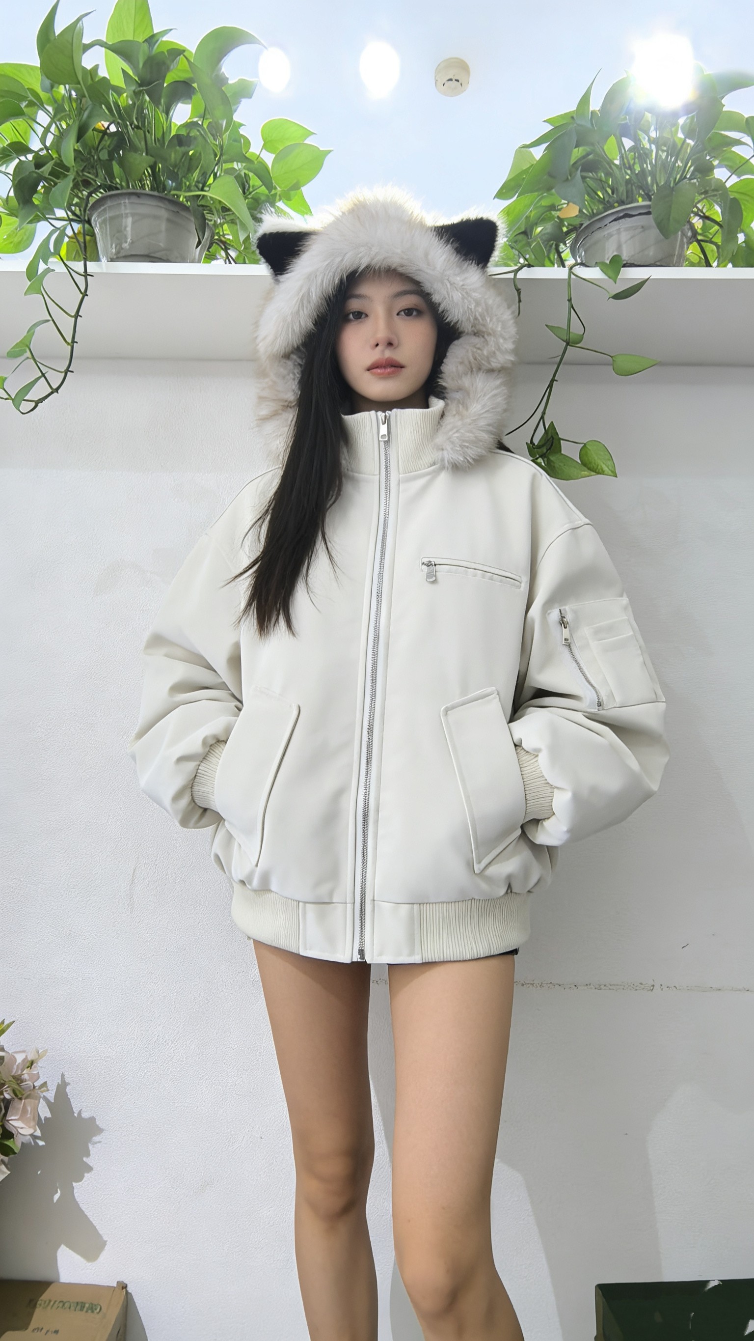 2026冬美式复古潮牌座山雕猫耳朵加绒加厚脱卸帽 皮衣男女款外套,男装,夹克,淘宝优惠券,粉丝福利购,淘宝优惠卷