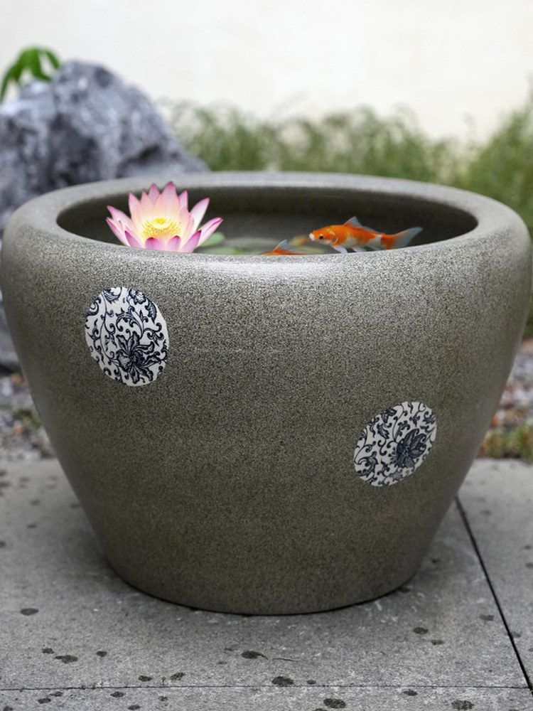 景德镇陶瓷缸金鱼盆睡莲盆莲花龟阳台风水庭院大缸深缸水箱莲花盆,宠物/宠物食品及用品,底柜/落地缸,淘宝优惠券,粉丝福利购,淘宝优惠卷