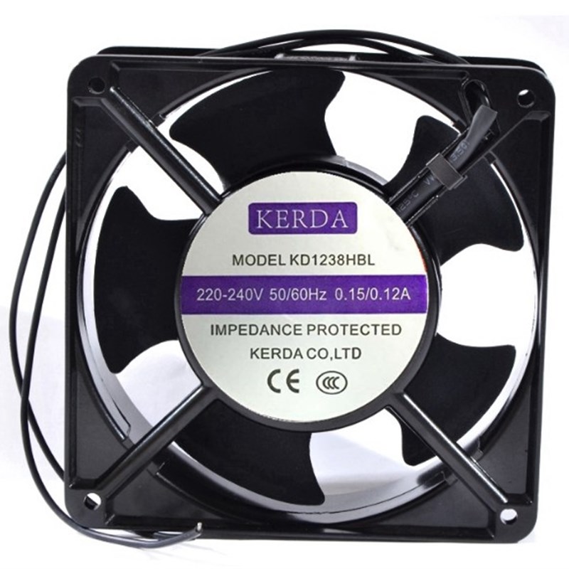 kerda科尔达 KD1238HBL/HSL 220V 0.15A/0.12A 12038机柜散热风扇