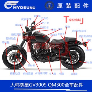 轻骑大韩摩托车晓星GV300S全车件灯具搁脚总成手柄拉线刹车片机滤