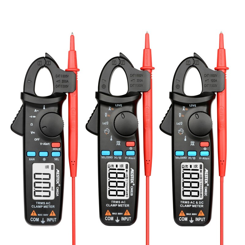 CM82钳形表高精度数字防烧小型自动量程万能表交直流钳表便携式