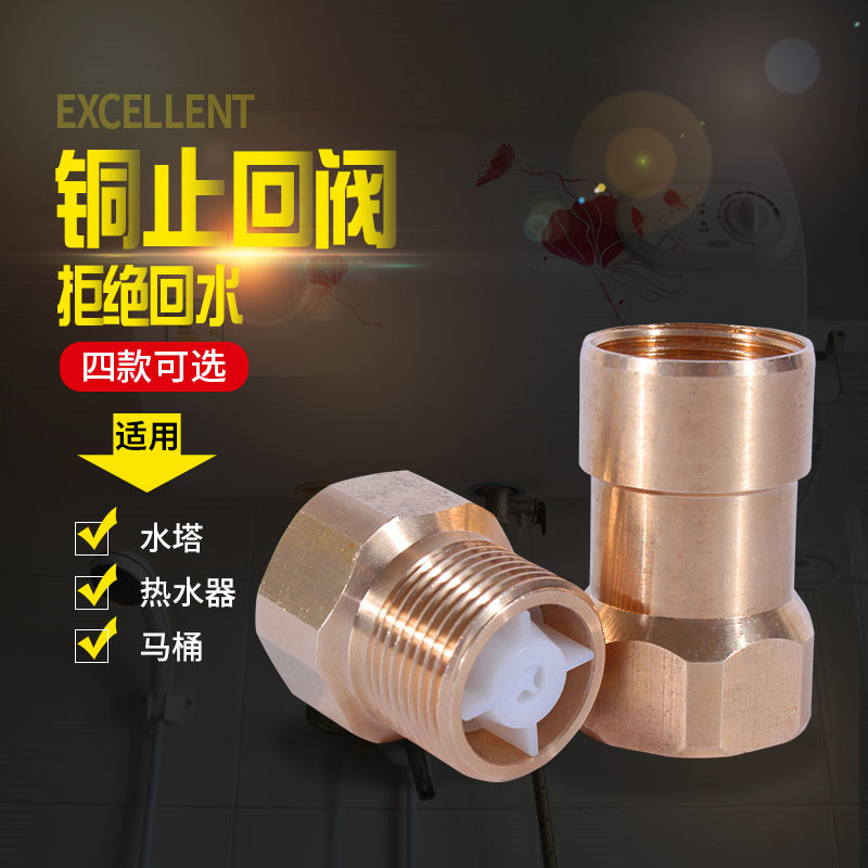 全铜卧式止回阀PPR补气阀单向阀止逆阀水泵阀水管水表止回底阀门