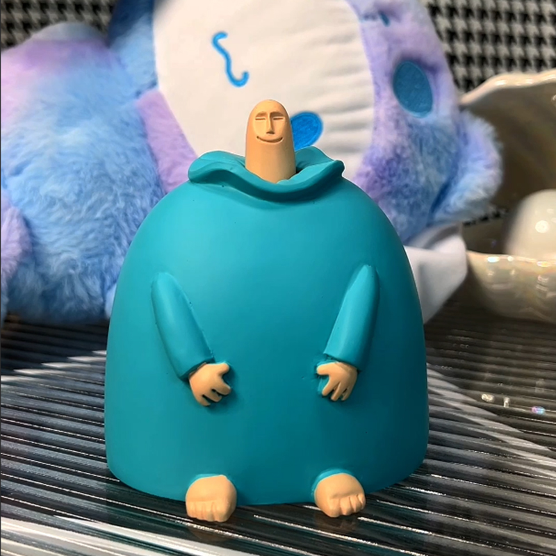 生日礼物蓝胖中指摆件女生送礼物男生朋友同事搞笑沙雕好玩的东西