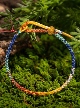 结绳记端午五彩绳手工编织手绳礼物男女儿童宝宝婴儿编绳彩绳礼品