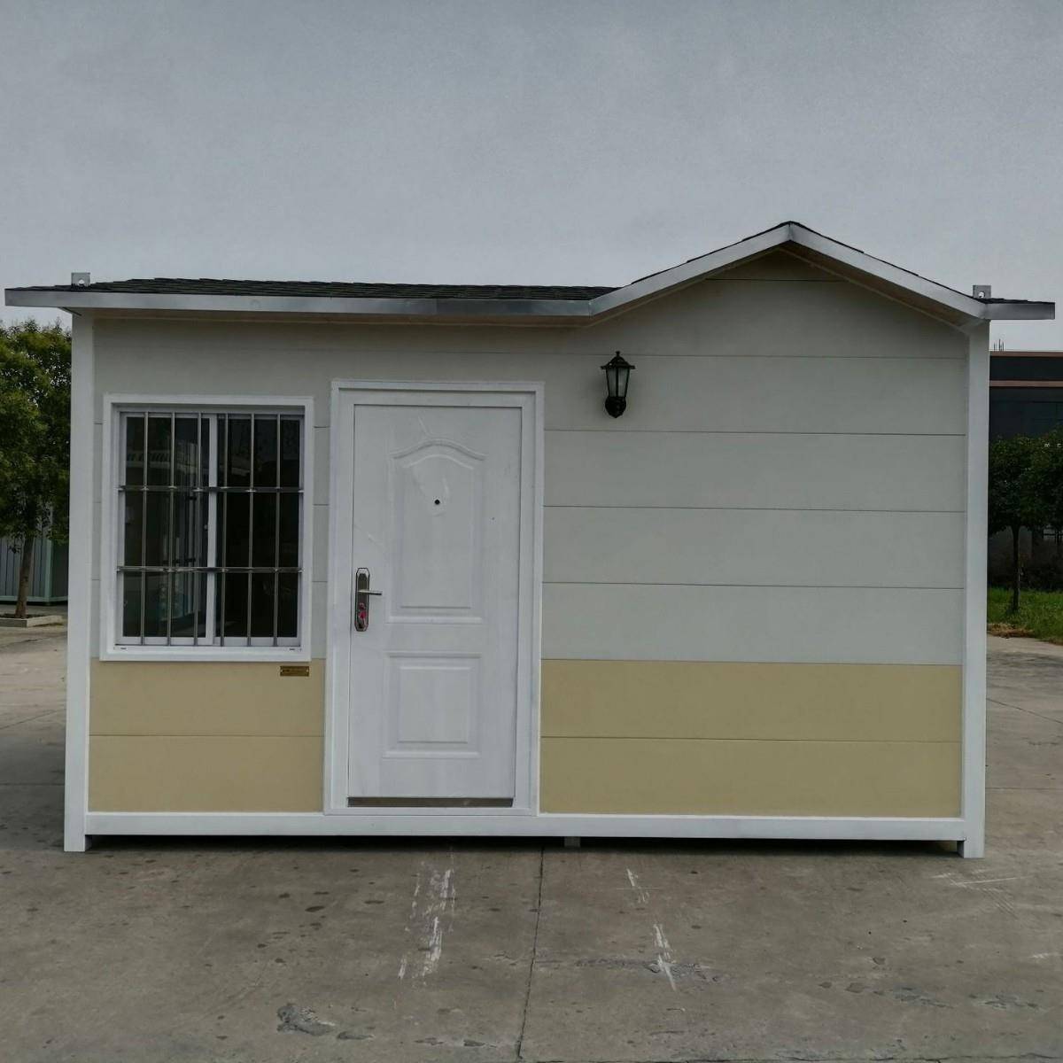 保安亭钢结构岗亭厂家金属雕花板门岗门卫成品移动治安安防平顶